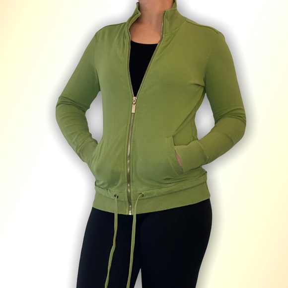 Roots Cinch Zip-Up Sweatshirt in Guacamole Green - Picture 3 of 15